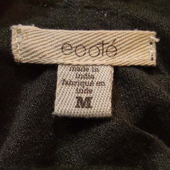 ECOTE black with tube beads and sequins woman's dressy top - Picture 5 of 7